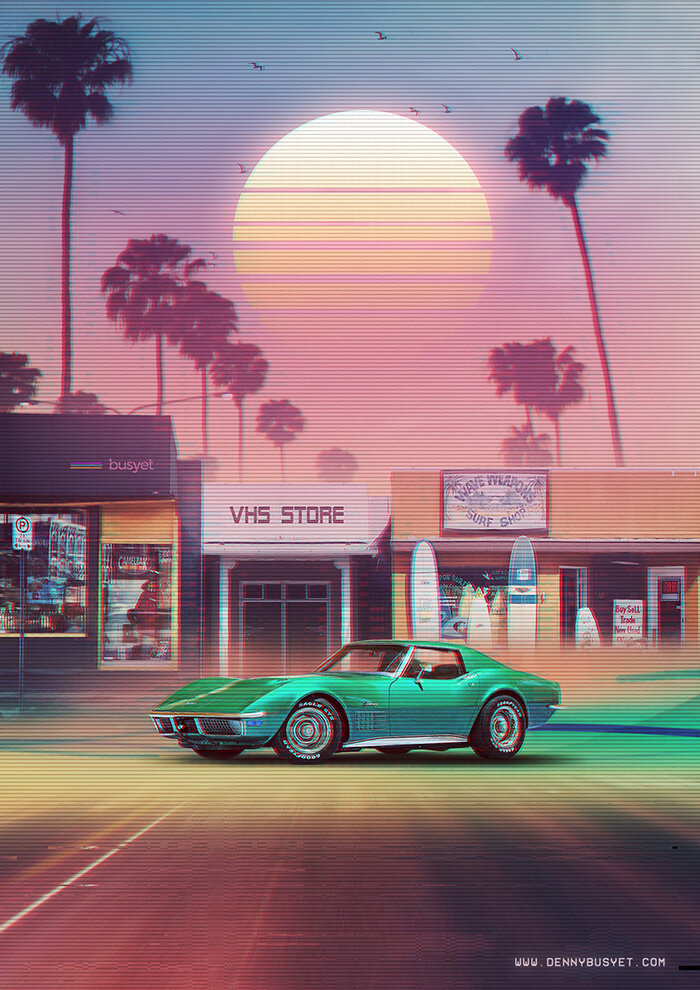 Synthwave Sunset Drive, by Denny Busyet